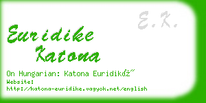 euridike katona business card